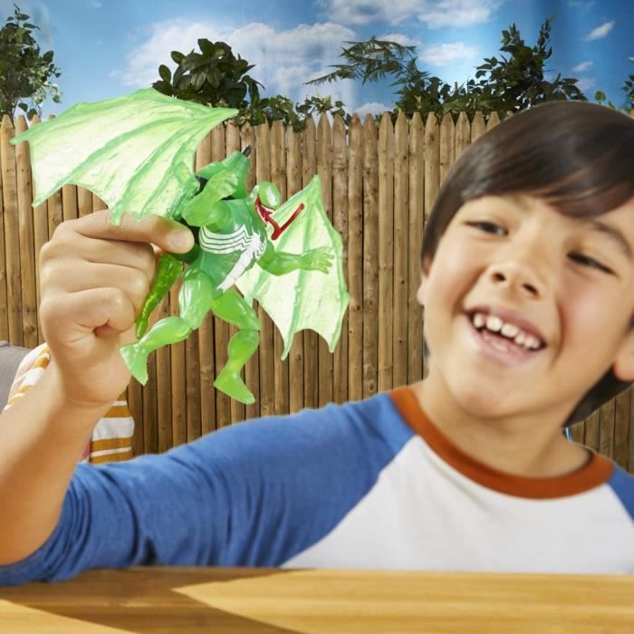 Figurine Green Symbiote Hydro-Ailes, figurine de 10 cm avec véhicule, jouets de super-héros pour enfants a partir de 4 ans - Neuf