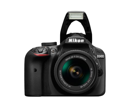 Nikon D3400 + AF-P DX 18-55 mm 1:3.5-5.6G VR Kit fotocamera SLR 24,2 MP CMOS 6000 x 4000 pixel Nero