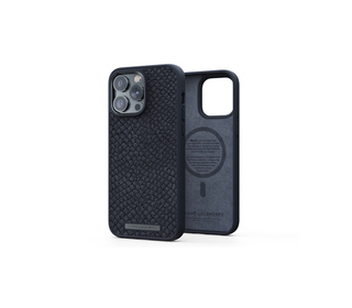 Njord byELEMENTS Custodia in pelle di salmone per Apple iPhone 14 Pro Max - Nero