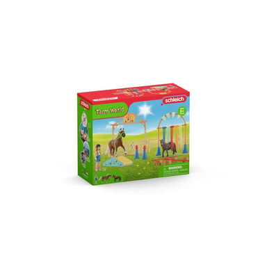 Set d'Entraînement d'Agilité pour Poney avec Figurines et Objets de Jeu