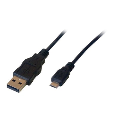 Cable USB 2.0 micro macho/macho 1M Negro