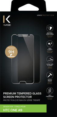 Protezione dello schermo in vetro temperato premium per HTC One A9, trasparente
