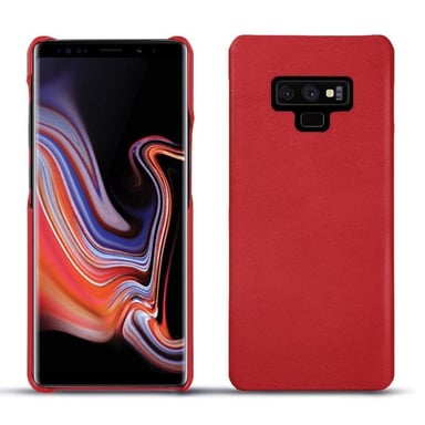 Coque cuir Samsung Galaxy Note9 -  - Rouge - Cuir lisse premium