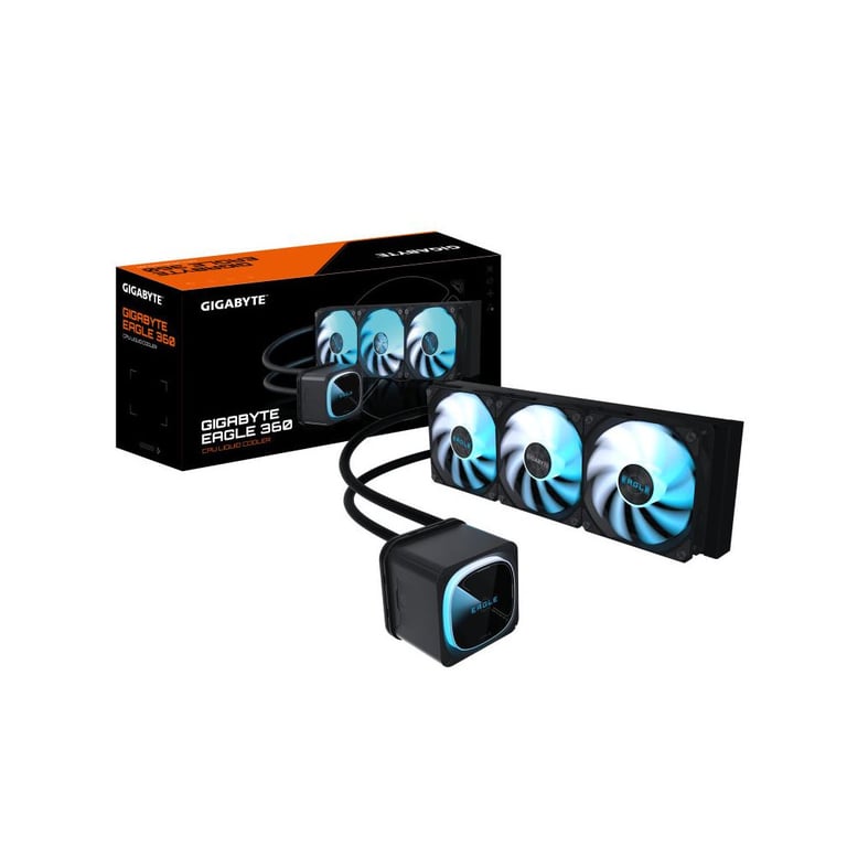 GIGABYTE EAGLE 360 Système de Refroidissement Liquide pour CPU 3x120mm Ventilateurs ARGB écran LCD couleur DAISY CHAIN Compatible Intel LGA 1851 et AMD AM5 - vue 8