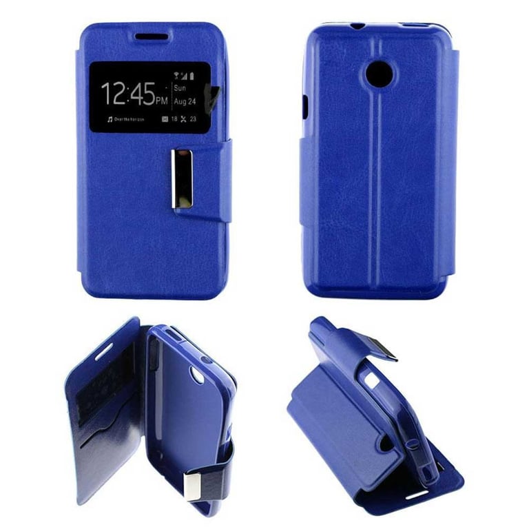 Etui Folio Bleu compatible Huawei Ascend Y330 - 1001 coques