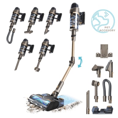 Cecotec Conga Rockstar 12500 Stellar AquaPet Flex Aspirateur traineau Batterie Sec&humide HEPA Sans sac 650 W Anthracite 4 Ah