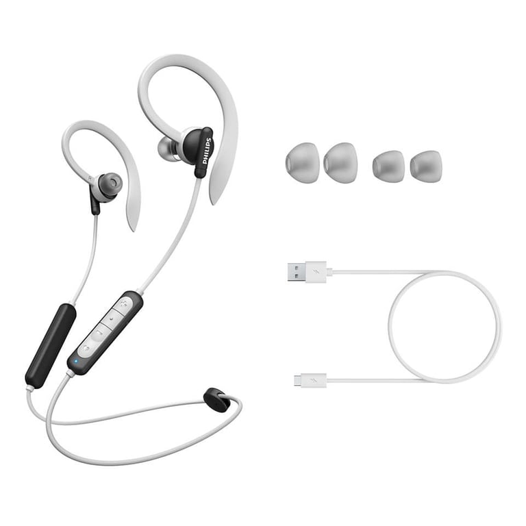 Philips Casque de Sport sans Fil avec MicrophoneCasque de Sport et de FitnessRésistant à la Transpiration Moniteur de Fréquence Cardiaque Charge RapideÉcouteurs Philips TAA4205BK00 - vue 4