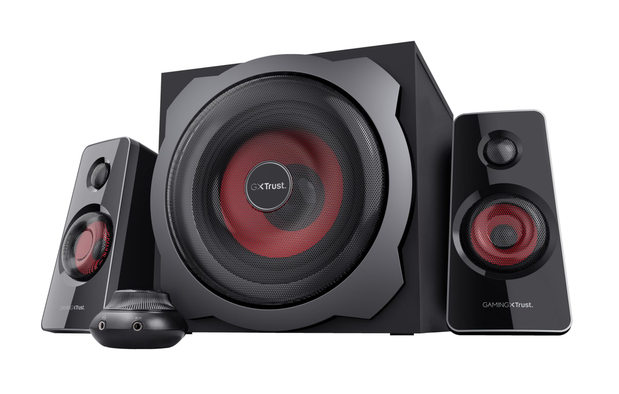 Enceinte PC Trust GXT 38 – 60 W, 2.1 Canaux, Caisson de Basse en Bois - vue 1
