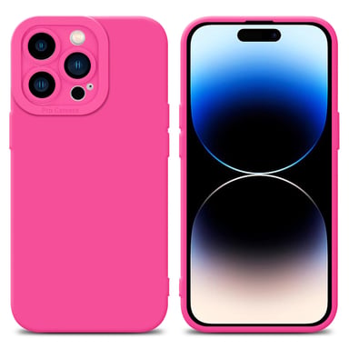 Coque pour Apple iPhone 14 PRO MAX en FLUID HOTPINK Housse de protection Étui en silicone TPU flexible