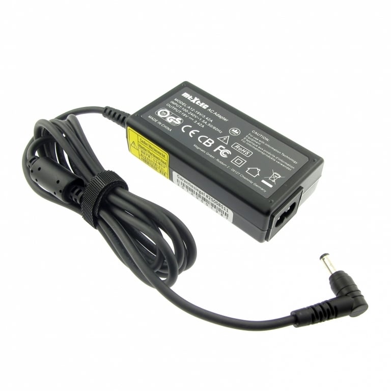 Pro Charger (Power Supply), 19V, 3.42A for MEDION Akoya E7424 MD60150, Plug 5.5 x 2.5 mm round