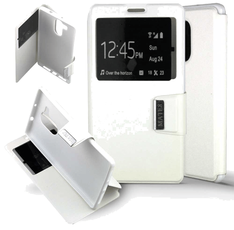 Etui Folio compatible Blanc Huawei Mate 8