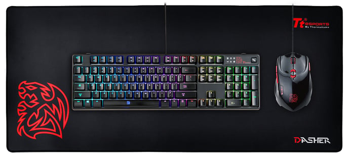Thermaltake DASHER 2016 Alfombrilla de ratón para juegos Negro
