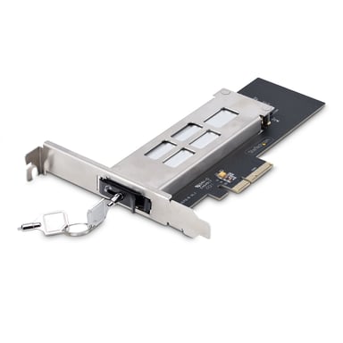 StarTech.com Adaptateur SSD M.2 NVMe vers PCIe x4 avec Plateau Amovible pour Slot d'Extension PCI Express, Carte Adaptateur PCIe, Installation Sans Outil, Baie de Disque Hot-Swap PCIe 4.0/3.0, Verrouillage par Clé - Neuf