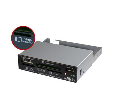 ADVANCE CR-10INT lecteur de carte mémoire USB 2.0 Interne Noir, Métallique - Neuf