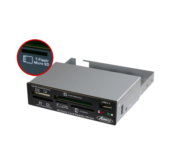 ADVANCE CR 10INT lecteur de carte mémoire USB 2.0 Interne Métallique Neuf