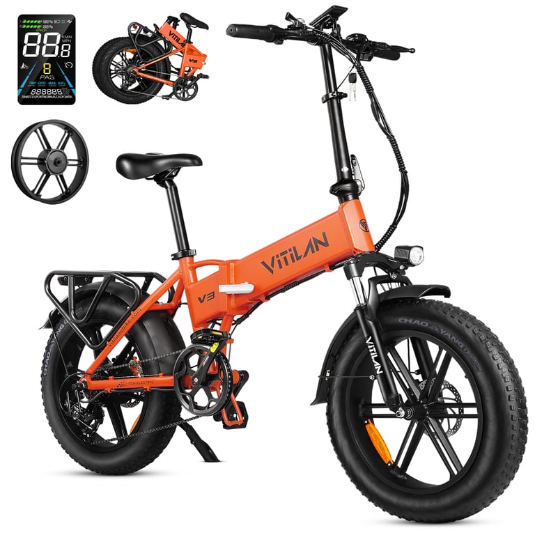 Vélo électrique tout terrain pliable Vitilan V3 2.0 pour adulte avec gros pneus Neuf - vue 1