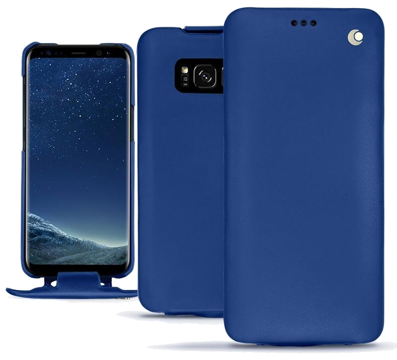 Housse cuir Samsung Galaxy S8 - Rabat verticalBleu