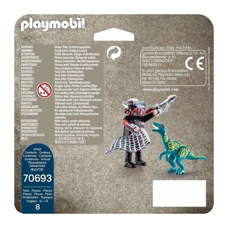 Playmobil Duo Braconnier vélociraptor - Neuf