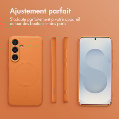 imoshion Coque Couleur avec MagSafe pour Samsung Galaxy S25 Plus - Orange