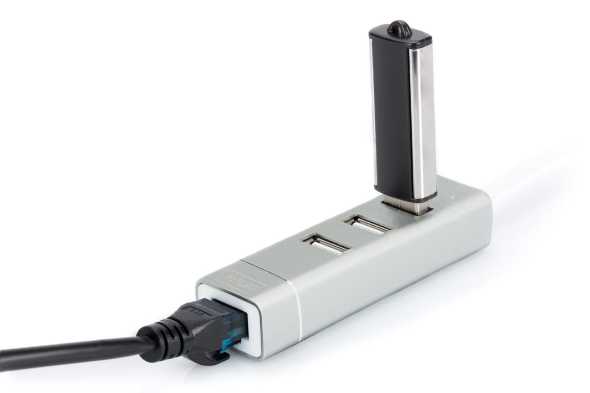 Digitus Concentrateur USB 2.0 3 ports et adaptateur LAN Fast Ethernet avec connecteur de Type C™ Neuf - vue 2