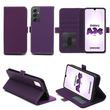 Samsung Galaxy A34 5G Etui / Housse pochette protection violet