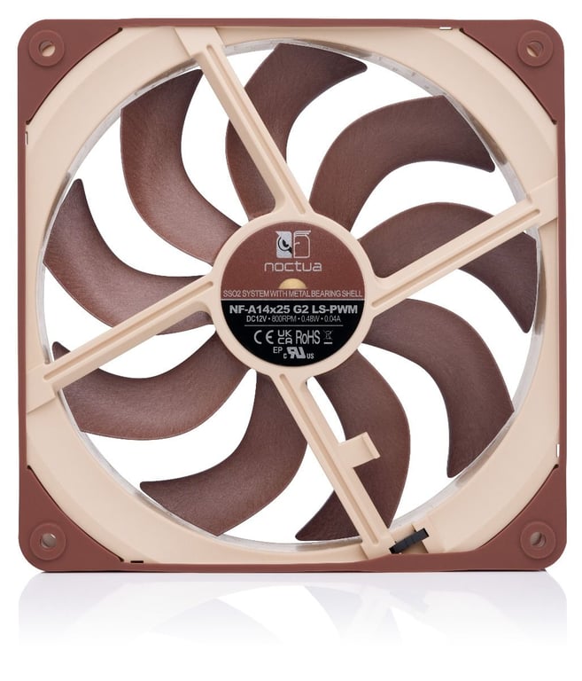 Noctua NF A14X25 G2 LS PWM système de refroidissement d'ordinateur Boitier PC Refroidisseur d'air 14 cm 1 pièce Neuf - vue 2
