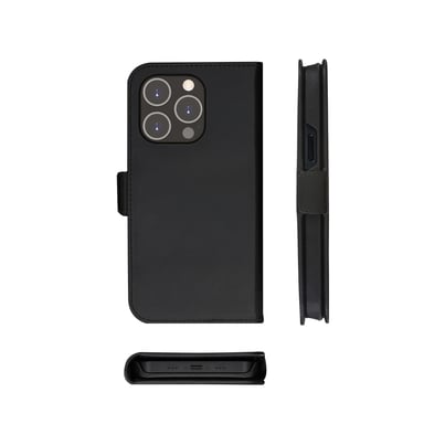Folio 2 en 1 iPhone 14 Pro Lynge en Cuir Noir DBramante1928