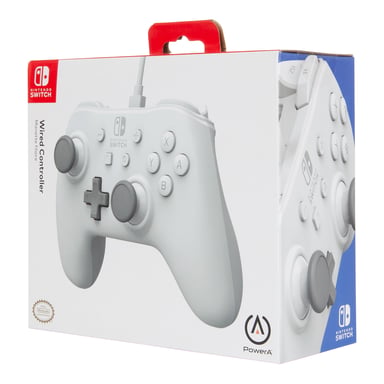 PowerA 1517033-01 mando y volante Gris, Blanco USB Gamepad Analógico Nintendo Switch