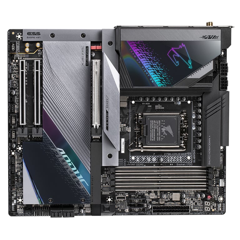 GIGABYTE Z790 AORUS MASTER Carte mère Prend en charge les processeurs Intel Core 13e génération VRM numérique 20+1+2 phases jusqu'à 8000 MHz DDR4 OC 1xPCIe 5.0+4xPCIe 4.0 .2 Wi Fi 6E LAN 10GbE USB 3.2 Gen 2x2 Neuf - vue 3