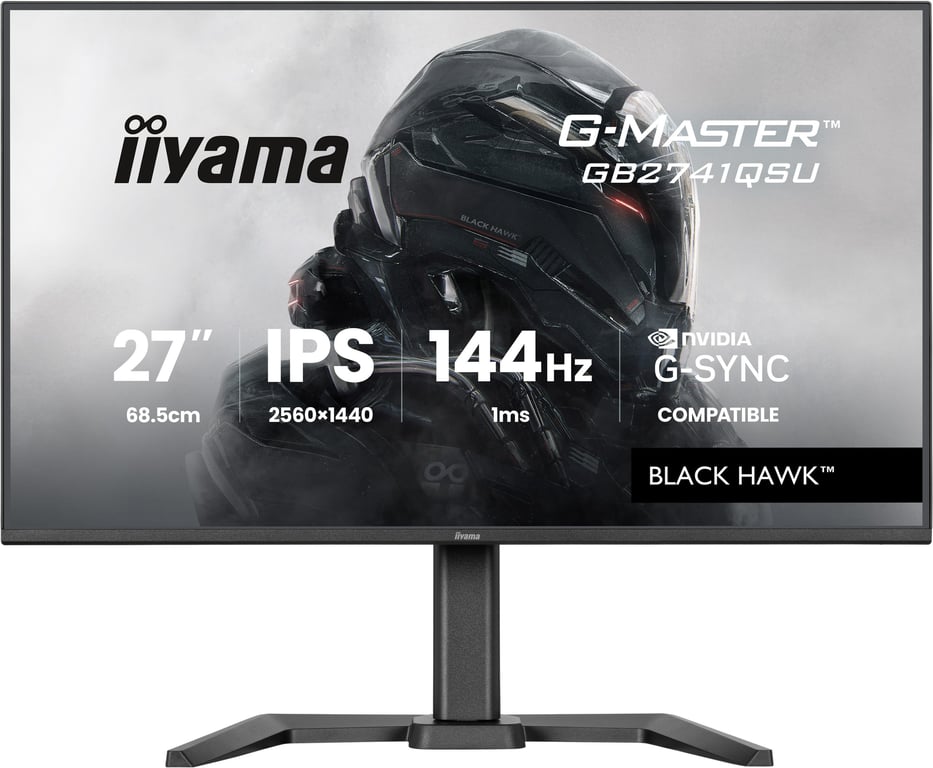 Ecran PC Gamer IIYAMA 27 QHD 144Hz Dalle IPS 1ms Réglable en hauteur G Master Hawk4Hz - vue 3