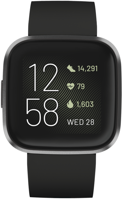Montre connectée Fitbit Versa 2 - 40mm - Cadran Noir- Bracelet Noir