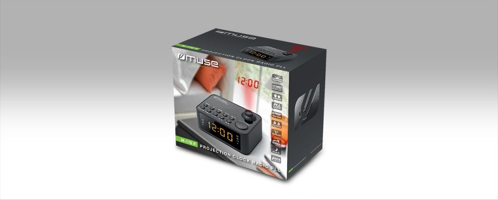 Radio Réveil Muse M-178 P – Projection de l'Heure, Double Alarme, Tuner PLL FM/MW - vue 6