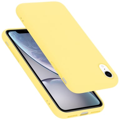 Coque pour Apple iPhone XR en LIQUID YELLOW Housse de protection Étui en silicone TPU flexible