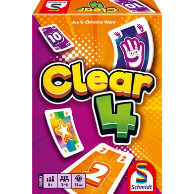 Jeu de cartes d'ambiance Schmidt Clear 4 pour 2 à 6 joueurs Multicolore