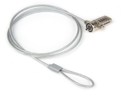 Hamlet XNBLOCK15N Cavo antifurto in metallo, bianco 1,5 m