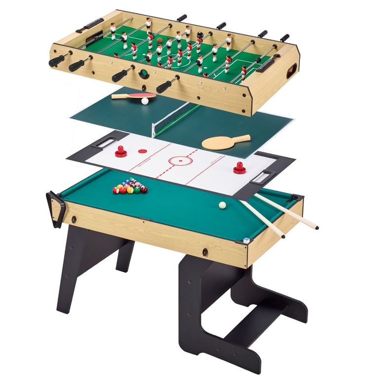 Kangui Table multi jeux pliable 4 en 1 ados - Baby-foot - Billard - Ping Pong - Hockey - vue 2