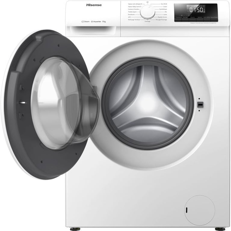 Hisense Lave-Linge Hublot Wfle8014evm 8 Kg 1400 Tr/Min Vapeur Classe A - Image 2