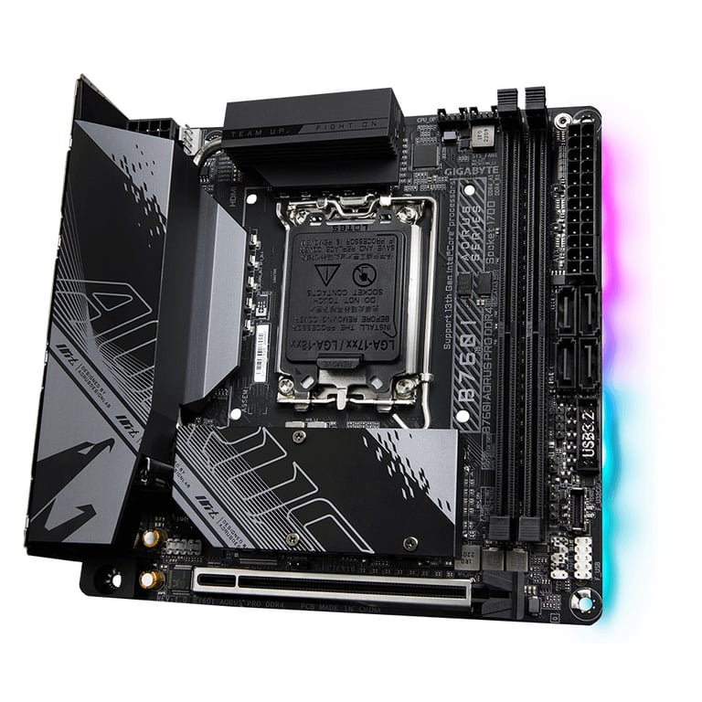 GIGABYTE B760I AORUS PRO DDR4 Socket 1700 carte mère - vue 2