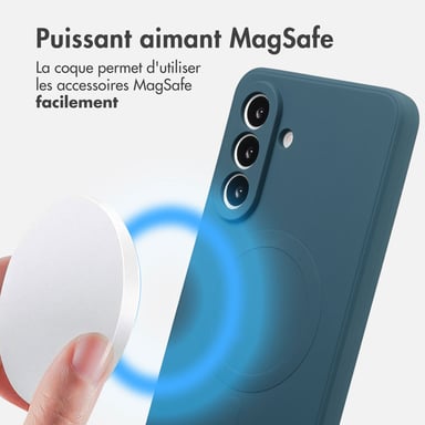 imoshion Coque Couleur avec MagSafe pour Samsung Galaxy A56 - Bleu foncé
