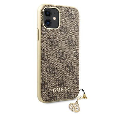 Custodia Guess per iPhone 11 marrone 4G Charms Collection
