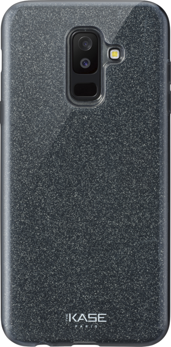 Coque slim pailletée étincelante pour Samsung Galaxy A6+ 2018, Noir