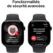 Apple Watch Series 11 GPS 46mm Boitier en Aluminium Noir de Jais avec Black Sport Band - M/L