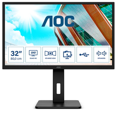 AOC P2 Q32P2 écran plat de PC 80 cm (31.5'') 2560 x 1440 pixels 2K Ultra HD LED Noir