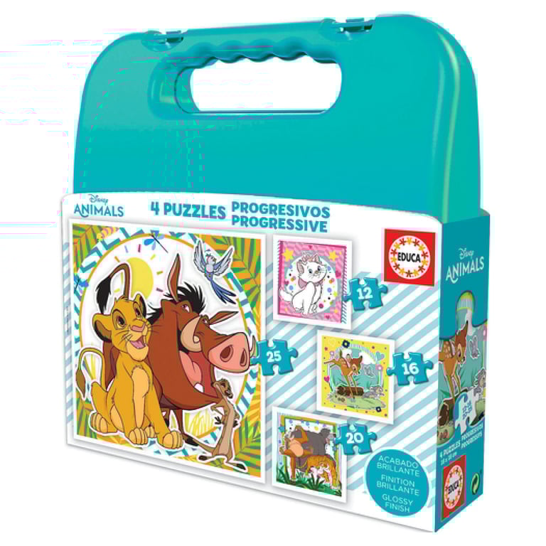 Educa 19309 Puzzle Malette 4 Puzzles Progressifs pour Enfants Neuf