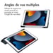 imoshion Coque tablette rigide Trifold pour Apple iPad 9 (2021) 10.2 pouces / iPad 8 (2020) 10.2 pouces / iPad 7 (2019) 10.2 pouces - Bleu foncé