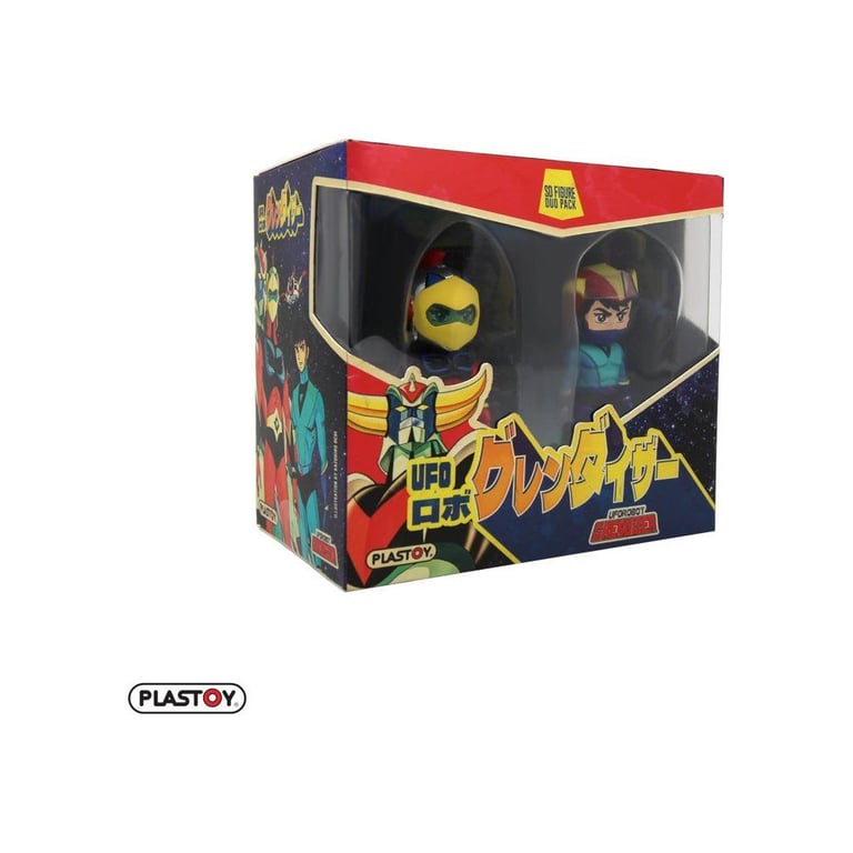 Duo figurines PLASTOY Goldorak Alcor et Actarus Plastique 7 cm - vue 2
