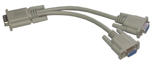 Adaptador de cable VGA MCL HD15 macho/hembra/hembra - 40 cm