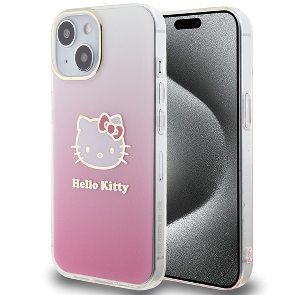 Hello Kitty Coque de téléphone - iPhone 15 - IML Gradient - Rose - Design original