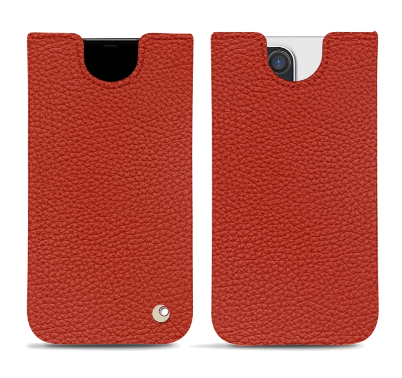 Pochette cuir Apple iPhone 12 Pro Max - PochetteOrange