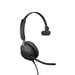 Jabra Evolve2 40, MS Mono Casque Avec fil Arceau Bureau/Centre d'appels USB Type-C Bluetooth Noir